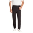 thumbnail image 2 of hajo pantalón homewear para hombre - pantalón jogging, stay fresh, mezcla de algodón elástico, color liso Negro 5XL (5X-Large), 2 of 3