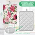 thumbnail image 3 of 2 Pack Pot Holders for Kitchen Heat Resistant Hot Pads Sets for Cooking Baking Red Flowers and Leaves, 3 of 7
