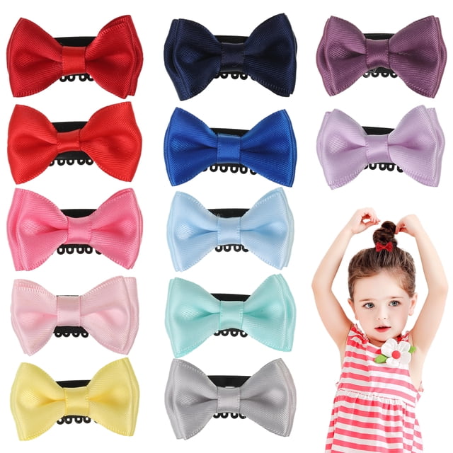 Qarigey 12 Uds. Pinza de pelo fácil de usar de tela para niñas pequeñas, bonitos peinados, pinzas para el pelo para niñas pequeñas Accesorio para el cabello
