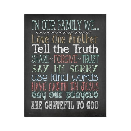 faith family rules print wall art by jo moulton walmart com