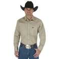 thumbnail image 3 of Mens Cowboy Cut Long Sleeve Work Shirt Khaki, 3 of 8