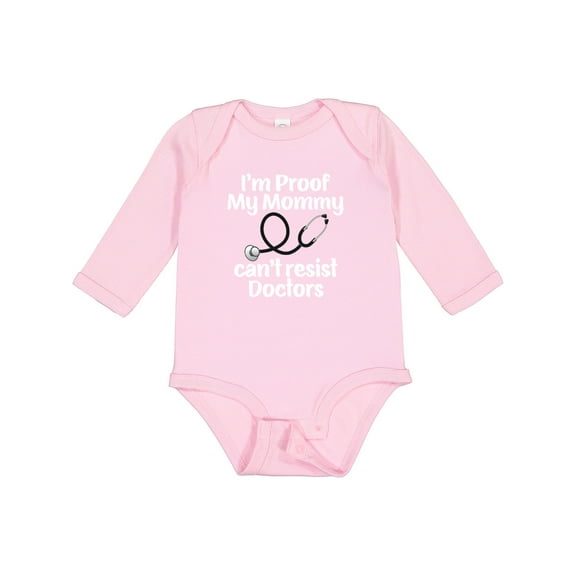 Inktastic Proof Mommy Cant Resist Doctor Dad Boys or Girls Long Sleeve Baby Bodysuit