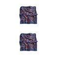 thumbnail image 3 of Jumpingount Pañuelo de moda Versátil y natural Bufanda amigable con la piel Bufanda cuadrada Bufanda de cuello para mujer y cómoda azul azul oscuro anacardo fragmentado 2piezas, 3 of 6