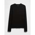 thumbnail image 5 of Top de manga larga acanalado negro GAP para mujer XXL, 5 of 5