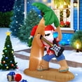 thumbnail image 1 of Guitarra LED inflable de Papá Noel de 213 cm para decoración navideña, 1 of 7