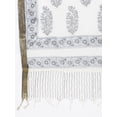 thumbnail image 3 of eloria Floral Off White Woman's Indian Ethnic Chunni, Dupatta, Stole, Scarf Shawl Wrap, 3 of 4