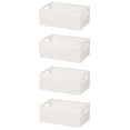 thumbnail image 1 of Bamboohart 4 Pcs Bac de Rangement Cube Blanc Caisse Pliable Organisateur, 1 of 8
