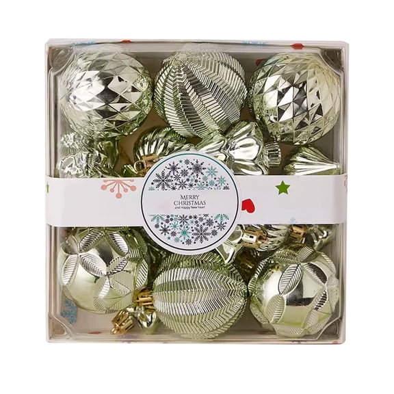 12pcs Christmas Ornaments Set 2025 New Christmas Tree Decorations Decorative Hanging Balls 5cm Shatterproof Assorted Glitter Baubles for Christmas Party (Silver)