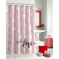 thumbnail image 5 of Touchbetter Pink Valentine''s Day Shower Curtain, Valentines Love Heart Shower Curtains Set with Hooks, Waterproof Fabric Bathroom Curtains Decor Home Accessories,Stall 36 X 72 Inch, 5 of 6