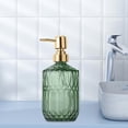 thumbnail image 3 of Bxaolu 13.5 Oz Refillable Glass Soap Dispenser with Rust Proof Pump, Multi‑use for Dispense Hand Soap, Body Wash, Lotion [1Pack], 3 of 7