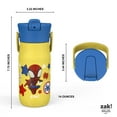 thumbnail image 5 of Zak Designs Spider-Man and His Amazing Friends 14 ounce Kids Stainless Steel Vacuum Insulated Water Bottle, Spidey, 5 of 13