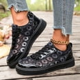 thumbnail image 4 of HEWUQI Flower Lace Shoes for Women Breathable Orthopedic Lightweight Non Slip Athletic Walking Shoes Lace up Arch Support Comfortable Sneakers Black Size 5.5, 4 of 6
