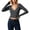 Grey [ Fall Tops for Women Clearance Sales], variant on Fall Outfits for Women Slim Fit Deep V Neck Bandage Surplice Wrap Crop Athletic Workout Long Sleeve Shirts for Women Yoga Tops Women's Clothing Light Yellow, S