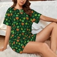 thumbnail image 4 of Picia St. Patrick's day Pattern Pajamas Sets for Women Soft Short-Sleeved Pjs with Lounge Shorts Two Piece Sleepwear-XX-Large, 4 of 6