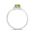 thumbnail image 5 of 14k White Gold Pear Peridot And Diamond Ring, 5 of 6