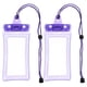 thumbnail image 1 of Funda impermeable para teléfono móvil Uxcell, bolsa universal para teléfono bajo el agua, paquete de 2 morado, 1 of 7