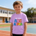thumbnail image 6 of Boys ABC Graphic Tee Purple 100% Cotton Soft Shirt | Kids Alphabet Tshirt for Kids to Big Kids 3-10 Years | Educational Play & School Shirt for Boys,Size 7 T, 6 of 9