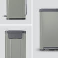 thumbnail image 4 of Home Zone Living 18.5 gal/70 Liter Kitchen Garbage Can Stainless Steel, Ocean Fog, 4 of 13