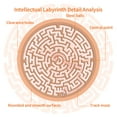 thumbnail image 5 of Round Wooden Labyrinth Game - Marble Maze for Education and Fun, Toddler Activity Board, Brain Teaser Puzzle Logic Game with Two Metal Balls for Kids, Adults, Teens, Boys, and Girls, 5 of 6
