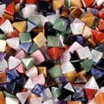 thumbnail image 4 of 1 pieza de gemas de piedra de ágata natural, cristal mineral, cuarzo, minipirámide, punto de curación energética de Reiki para chakras, torre para decoración del hogar, 4 of 5