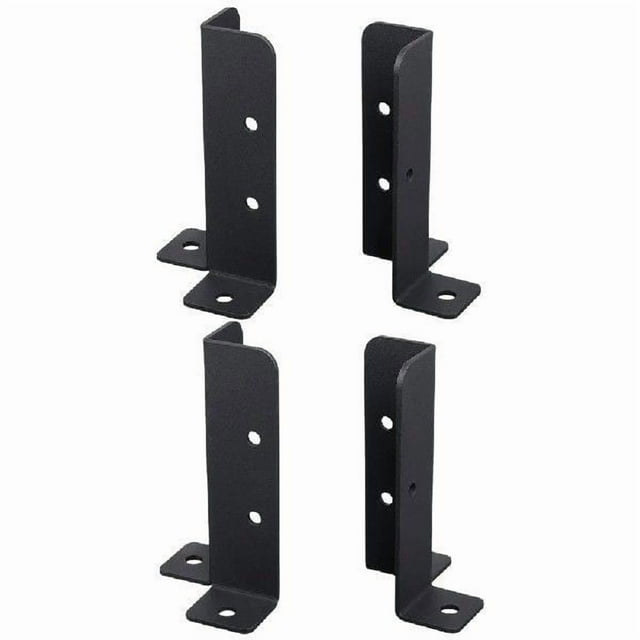 8 piezas de anclajes para postes de valla de madera, soportes para barandillas de terraza para pérgolas de exterior, soporte estable para jardín y terraza.