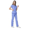 thumbnail image 4 of Adar Universal Scrubs For Women - Double Stitched Mock Wrap Scrub Top, 4 of 7