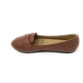 thumbnail image 3 of Victoria K Women's Double Buckles Gold Studs Ballerina Flats, 3 of 5