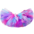 thumbnail image 2 of Falda tutú para niñas pequeñas, falda tutú de arcoíris esponjosa para niños, disfraz de fiesta de cumpleaños para niñas pequeñas, faldas de tul para niñas con forma de pastel, 2 of 5