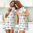 thumbnail image 4 of Vsdgher Joyeuses Pâques Motif Lapin Chemise de Nuit à Manches Courtes Col Rond Mignonne Robe de Nuit Confortable, 4 of 6