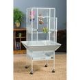 thumbnail image 3 of HomeStock Mid-Century Marvel Bird Cage with Retro-Inspired Design, Durable Construction, Spacious Interior, and Elegant Finish for Stylish-Color:Pewter White, 3 of 5