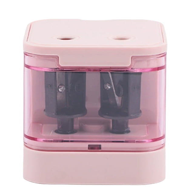 Automatic Pencil Sharpener, Battery Style, Safe Cover Two-Hole Electric Sharpening Tools for Kids School Supplies