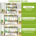 thumbnail image 5 of Over The Sink Dish Drying Rack, 24.8"-35.4" Expandable Length & Height,3-Tiers Large Dish Drying Rack Stainless Steel Dish Racks for Kitchen Counter, 5 of 10