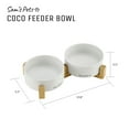 thumbnail image 5 of Coco Dual Pet Bowl with Wood Stand 5.11’’ in White, 5 of 8