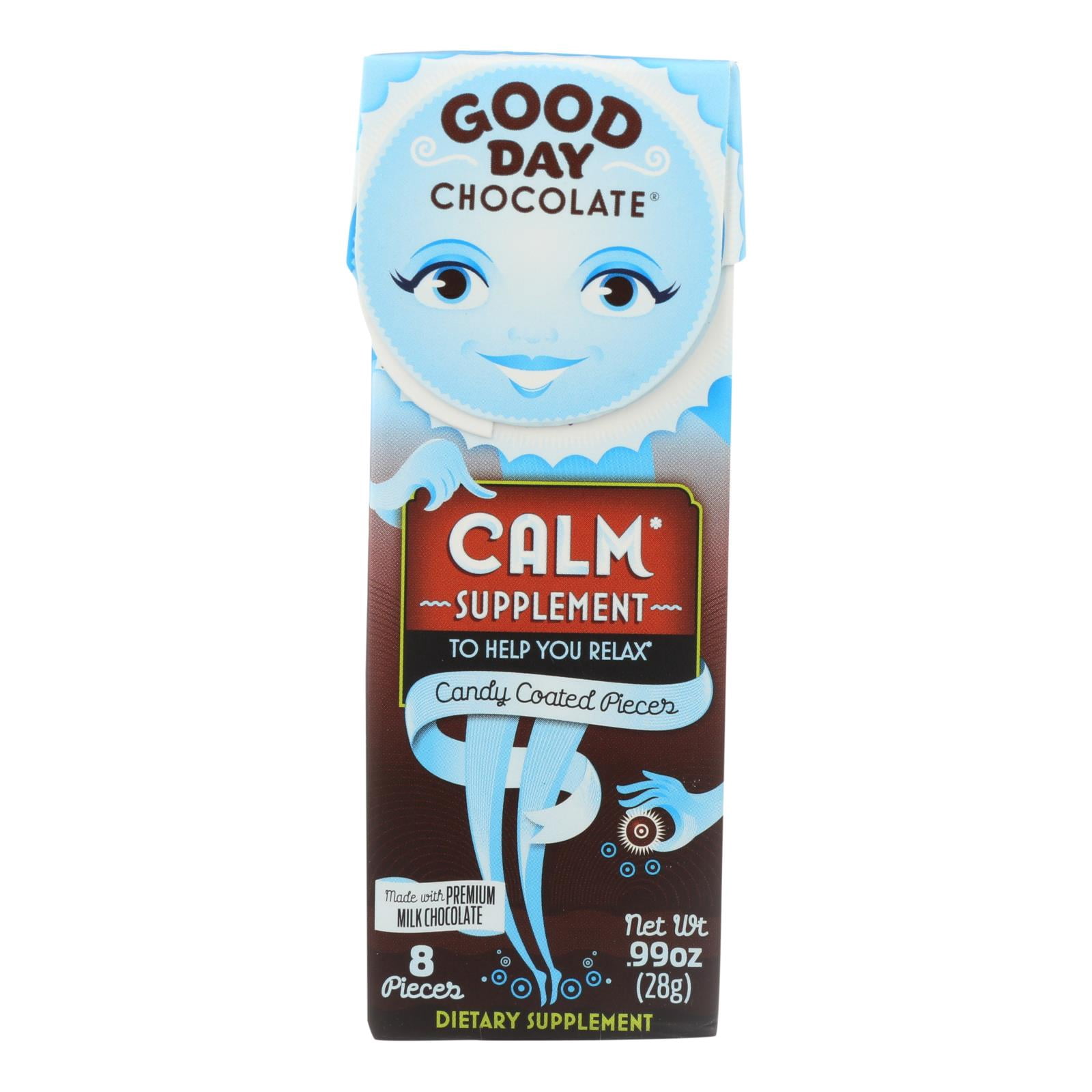 Good Day Chocolate Chocolate Pieces With Calm Case Of 12 .99 Oz