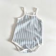 thumbnail image 7 of biudgviw Baby Girl Clothes Breathable Plaid Camisole Bodysuit Newborn Infant Outfit Button Front Sleeveless Casual Onesies(Blue,0-3 Months), 7 of 7