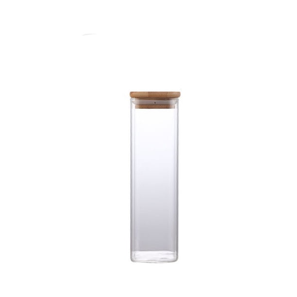 Recipiente Cuadrado De Alimentos De Vidrio Con Tapa/Frijol De Café Azúcar Condimento Frasco Sellado/Leche En Polvo Caramelo Puede Suministros De Almacenamiento De Cocina