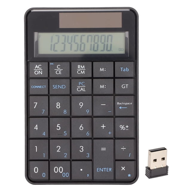 Calculadora numérica ASHATA, 29 teclas, USB de 2,4 GHz con pantalla