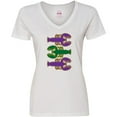 thumbnail image 3 of Inktastic Mardi Gras Celebration Funny Crawfish Women's V-Neck T-Shirt, 3 of 5