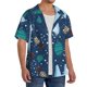 thumbnail image 2 of Balery Alpaca Astronaut in Space Camisa Casual de Manga Corta con Botones para Hombre, Texturizada, Estilo Cubano, para Playa, Verano-XX-Large, 2 of 5