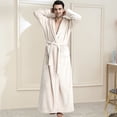 thumbnail image 1 of Mens Luxury Robe Hooded Big and Tall - Long Plush Fleece Bath Robe with Hood and Pockets- Gift Men and Teens, 1 of 5