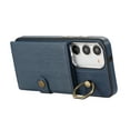 thumbnail image 5 of ELEHOLD Wallet Case for Samsung Galaxy S22 Back Card Holders Premium Leather Cover with Metal Ring Holder Stand Magnetic Clasp Shockproof Wallet Case for Samsung Galaxy S22,blue, 5 of 6