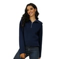 thumbnail image 5 of PAOLA RIBONI Trendy and Comfortable Women's Half-Zip Pullover Featuring Relaxed Fit and Chic Ribbed Design, Perfect for Daily Wear and Cozy Nights, 5 of 15