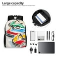 thumbnail image 6 of Cauagu Colorful Abstract Bumper Cars Print Backpacks,Travel Daypack Casual Laptop Backpack Bookbag Fits 15 Inch Computer for Men Women, 6 of 8