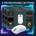thumbnail image 3 of ATTACK SHARK X11 Mouse Inalámbrico para Juegos con Base de Carga RGB, Tri-modo 2.4G/USB-C con Cable/bluetooth, 22000 DPI, Sensor PAW3311, 5 Botones Programables, Compatible con PC/Mac, Blanco, 3 of 8