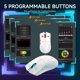 thumbnail image 3 of ATTACK SHARK X11 Mouse Inalámbrico para Juegos con Base de Carga RGB, Tri-modo 2.4G/USB-C con Cable/bluetooth, 22000 DPI, Sensor PAW3311, 5 Botones Programables, Compatible con PC/Mac, Blanco, 3 of 8