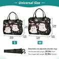 thumbnail image 2 of Ckdifva Halloween Pink Ghosts Flowers Cooler Bag Cooler Cooling Tote Lunch Bag Lunch Box Front Pocket with Shoulder Strap, 2 of 6