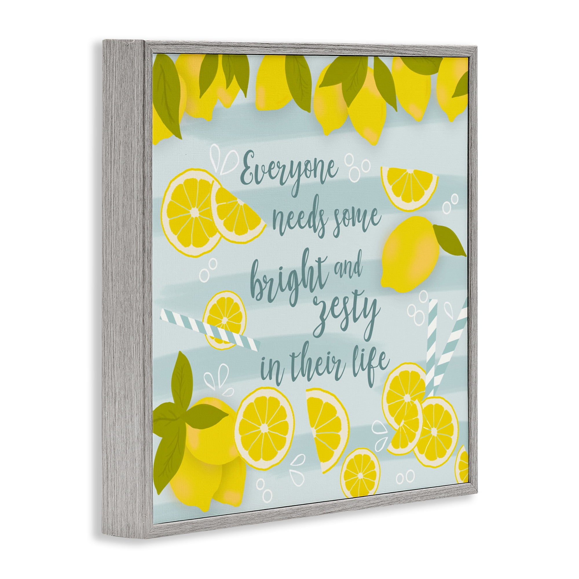 Stupell Industries Everyone Needs Bright & Zesty Gray Framed Giclee Art, design by Anna Quach