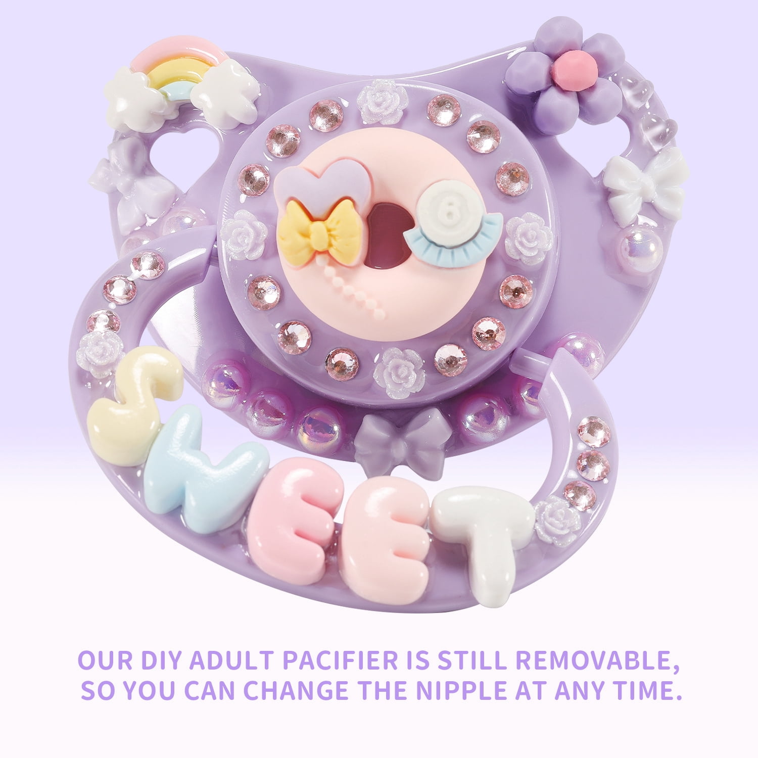 CutiePlusU Adult Sized Pacifier Dummy Big Shield DIY Handmade