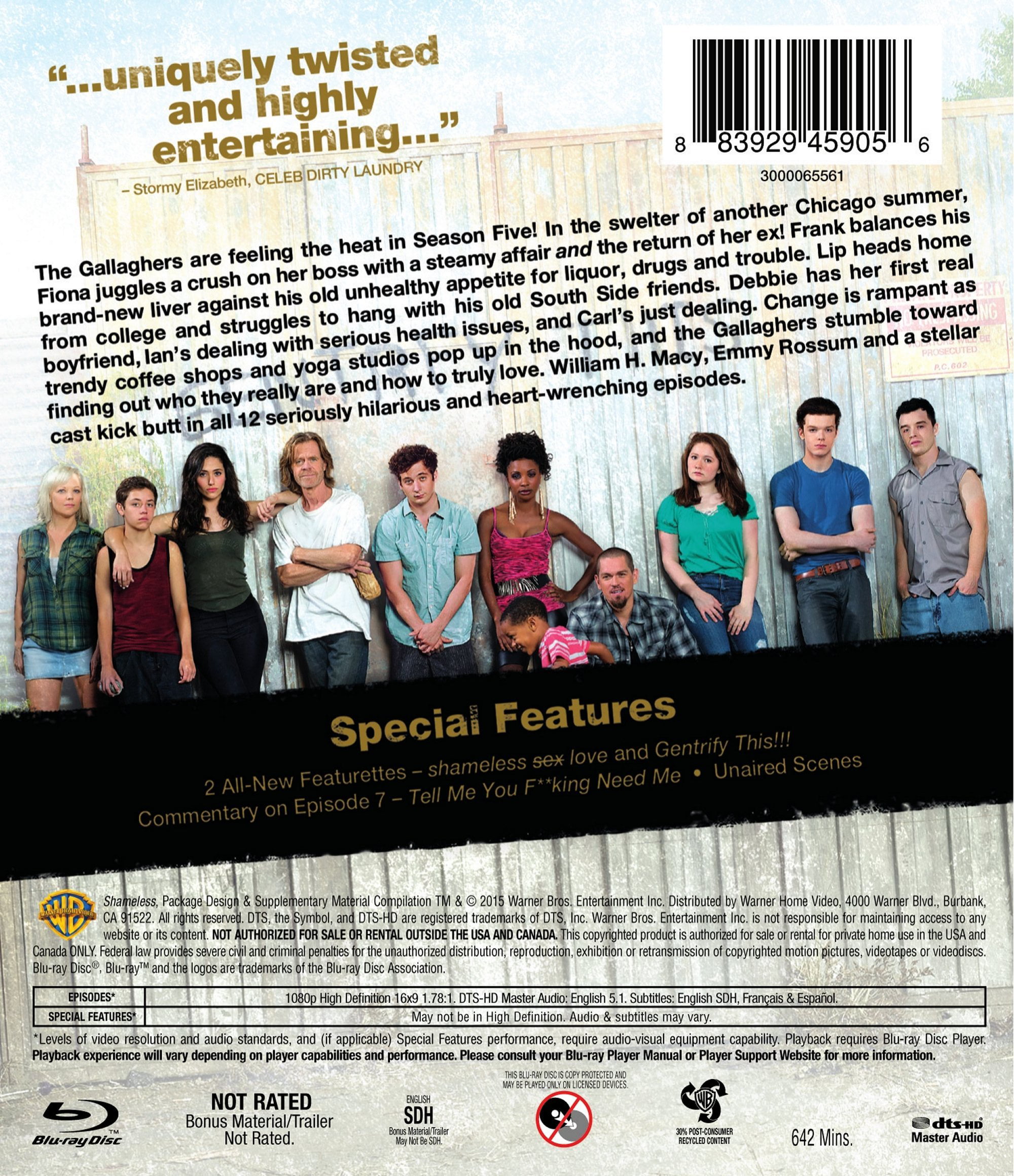 Warner Home Video Shameless The Complete Fifth Season (Blu-ray) pic