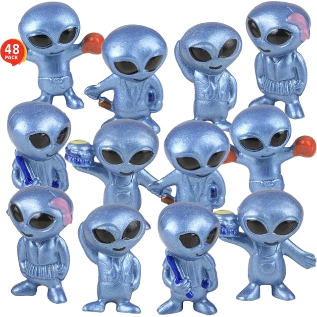 Figuras de vinilo de Alien ArtCreativity, 48 unidades, para Space Party